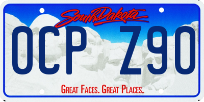 SD license plate 0CPZ90