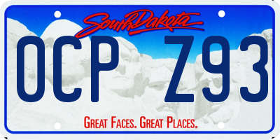 SD license plate 0CPZ93