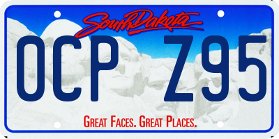 SD license plate 0CPZ95