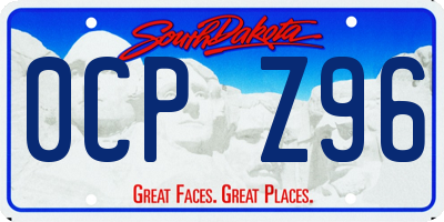 SD license plate 0CPZ96