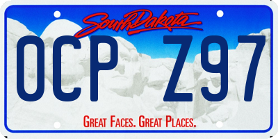 SD license plate 0CPZ97