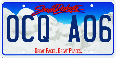SD license plate 0CQA06