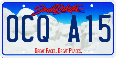 SD license plate 0CQA15