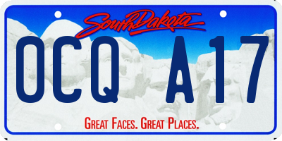 SD license plate 0CQA17