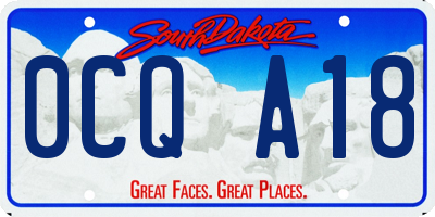 SD license plate 0CQA18