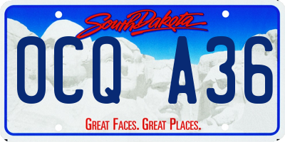 SD license plate 0CQA36