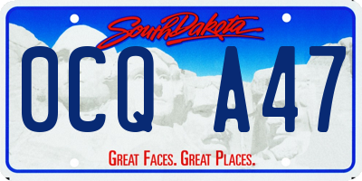 SD license plate 0CQA47