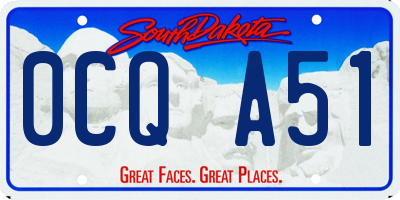 SD license plate 0CQA51