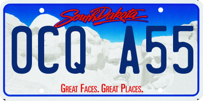 SD license plate 0CQA55