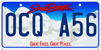 SD license plate 0CQA56