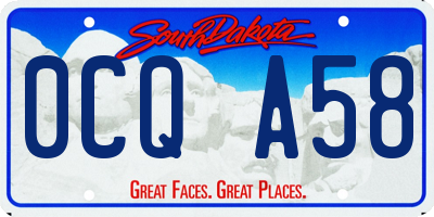 SD license plate 0CQA58