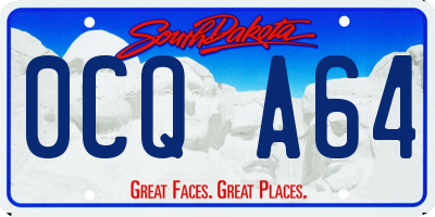 SD license plate 0CQA64
