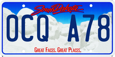 SD license plate 0CQA78