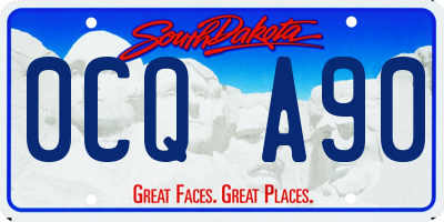 SD license plate 0CQA90