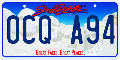 SD license plate 0CQA94