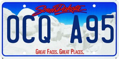 SD license plate 0CQA95