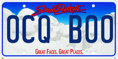 SD license plate 0CQB00