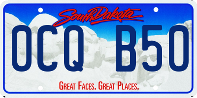SD license plate 0CQB50