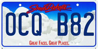 SD license plate 0CQB82