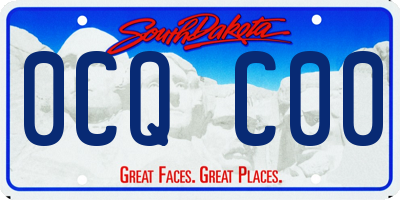 SD license plate 0CQC00