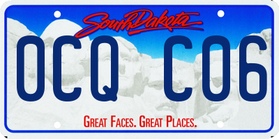 SD license plate 0CQC06