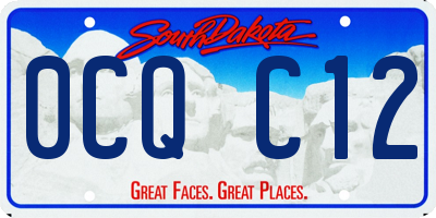 SD license plate 0CQC12