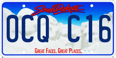 SD license plate 0CQC16