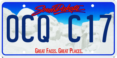 SD license plate 0CQC17