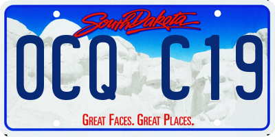 SD license plate 0CQC19