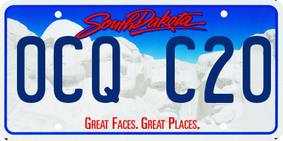 SD license plate 0CQC20