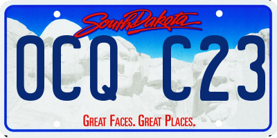 SD license plate 0CQC23