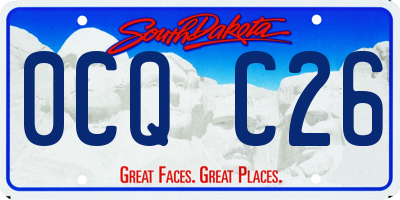 SD license plate 0CQC26
