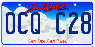 SD license plate 0CQC28