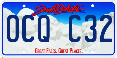 SD license plate 0CQC32