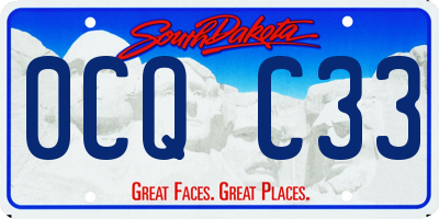 SD license plate 0CQC33