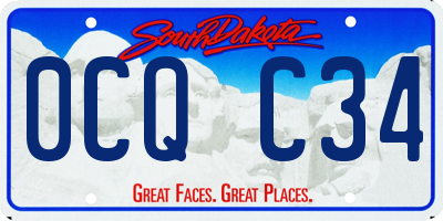 SD license plate 0CQC34