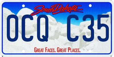 SD license plate 0CQC35