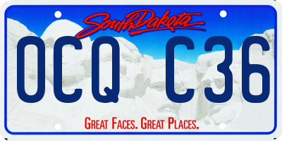 SD license plate 0CQC36