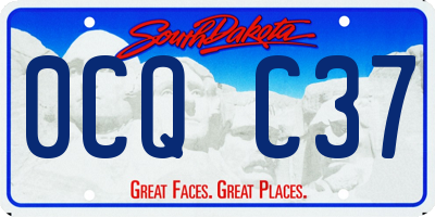 SD license plate 0CQC37