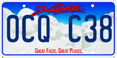 SD license plate 0CQC38