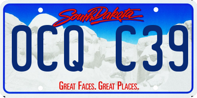 SD license plate 0CQC39