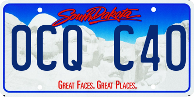 SD license plate 0CQC40