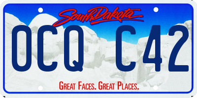 SD license plate 0CQC42