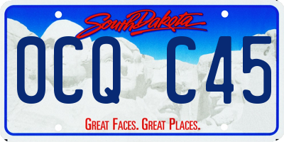 SD license plate 0CQC45