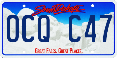 SD license plate 0CQC47