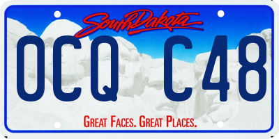 SD license plate 0CQC48