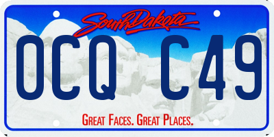 SD license plate 0CQC49