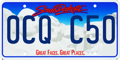 SD license plate 0CQC50