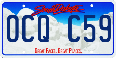 SD license plate 0CQC59
