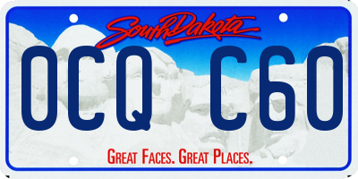 SD license plate 0CQC60